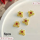 Flat Pearl Wreath Star Bowknot Butterfly Rhinestones Christmas Koi Metal Alloy Jewelry Nail Art Decorations Manicure Accessories