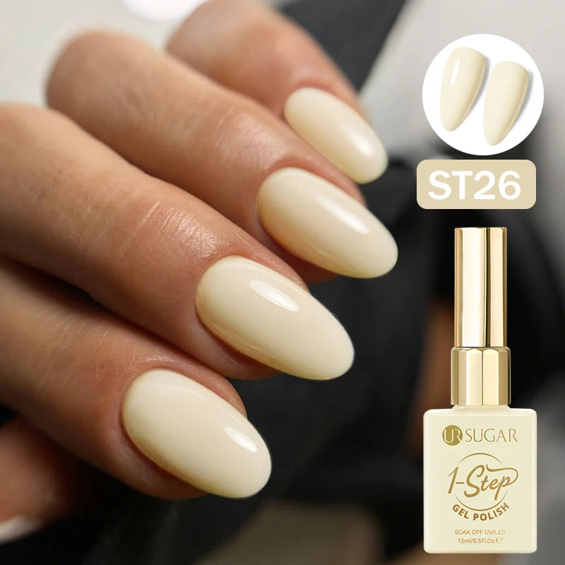 UR SUGAR 15ml 1 Step Gel Polish 3 IN 1 Red Pink Glossy Nail Soak Off LED UV Gel Nail Varnishes No Need Base Gel and Top Coat