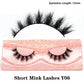 Half Eye Lashes Natural 3D Mink Short False Eyelashes Fluffy Wispy Cross Strip Fake Lashes Soft Half Eyelashes Extension Makeup