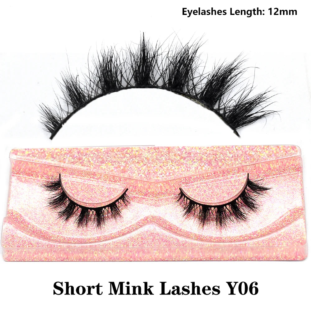 Half Eye Lashes Natural 3D Mink Short False Eyelashes Fluffy Wispy Cross Strip Fake Lashes Soft Half Eyelashes Extension Makeup