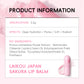 LAIKOU Sakura Lip Balm Nourishing Refreshing Hydrating and Lasting Moisturizing Preventing Cracking Repairing for Daily Lip Care