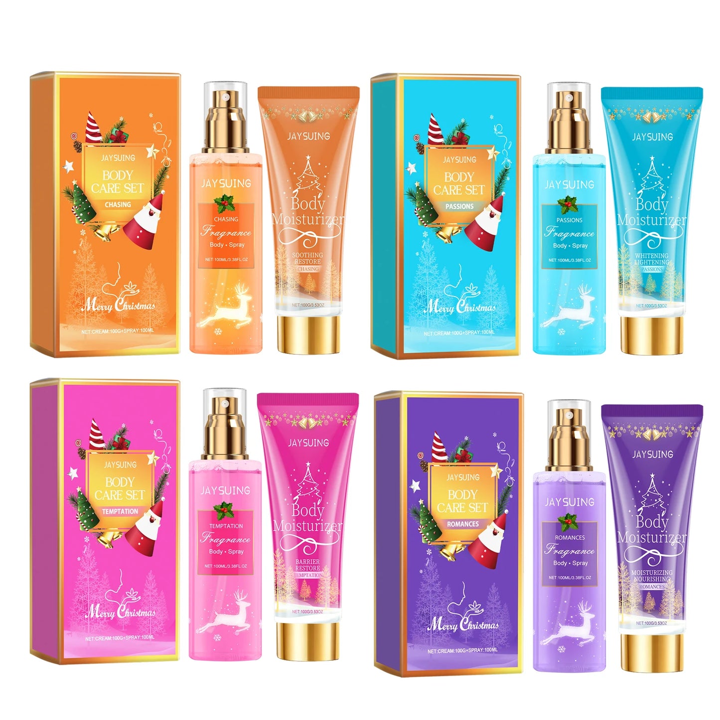 Christmas Gift Set Body Lotion Spray Festive Fragrance Moisturizing brightening Long Lasting Holiday Season Party Luxury Winter