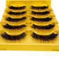 5pairs Mink Eyelashes Invisible Band Lash Extension Natural False Eyelashes Cross Cluster Fairy 3D Faux Big Eye Long Fake Lashes