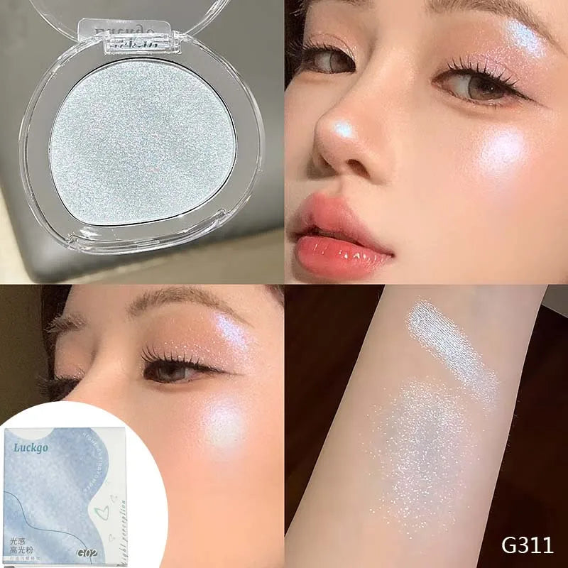Light Perception Highlighter Powder Makeup Diamond Glitter Eyeshadow Palette Bright Shiny Illuminator Face Eye Makeup Cosmetics