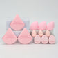 12-Piece All-Purpose Makeup Sponge Set, Made of 3 Loose Powder Puffs, 3 Mini Air Cushion Puffs, 3 Beauty Eggs and 3 Mini Beauty