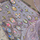 Elegant Gold Scepter 5D Nail Art Stickers Gorgeous Gemstone Luxury Courtly Pattern Necklace Frame Self Adhesive Manicure Decals