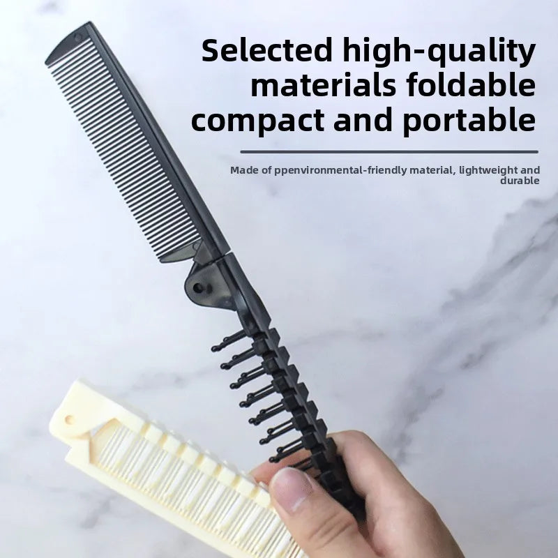 Barber Hair Portable Mini Folding Combs Foldable Pocket Combs Oil Head Plastic Beard Combs Hair Brush Styling Tool For Travel