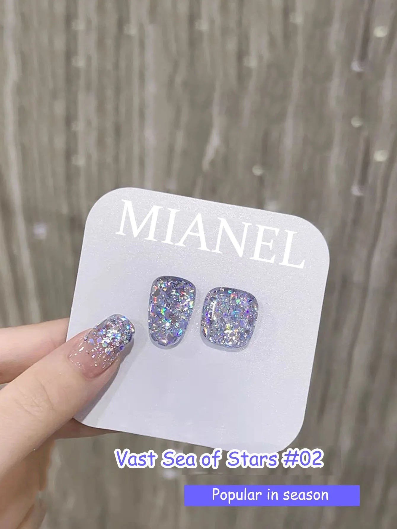 MIANEL 1-12PCS Star-chasing Moon-chasing Gel Nail Polish 2026 Popular Whitening Strobe Sequin Flashing Nail Polish White Nails