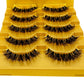 5pairs Mink Eyelashes Invisible Band Lash Extension Natural False Eyelashes Cross Cluster Fairy 3D Faux Big Eye Long Fake Lashes