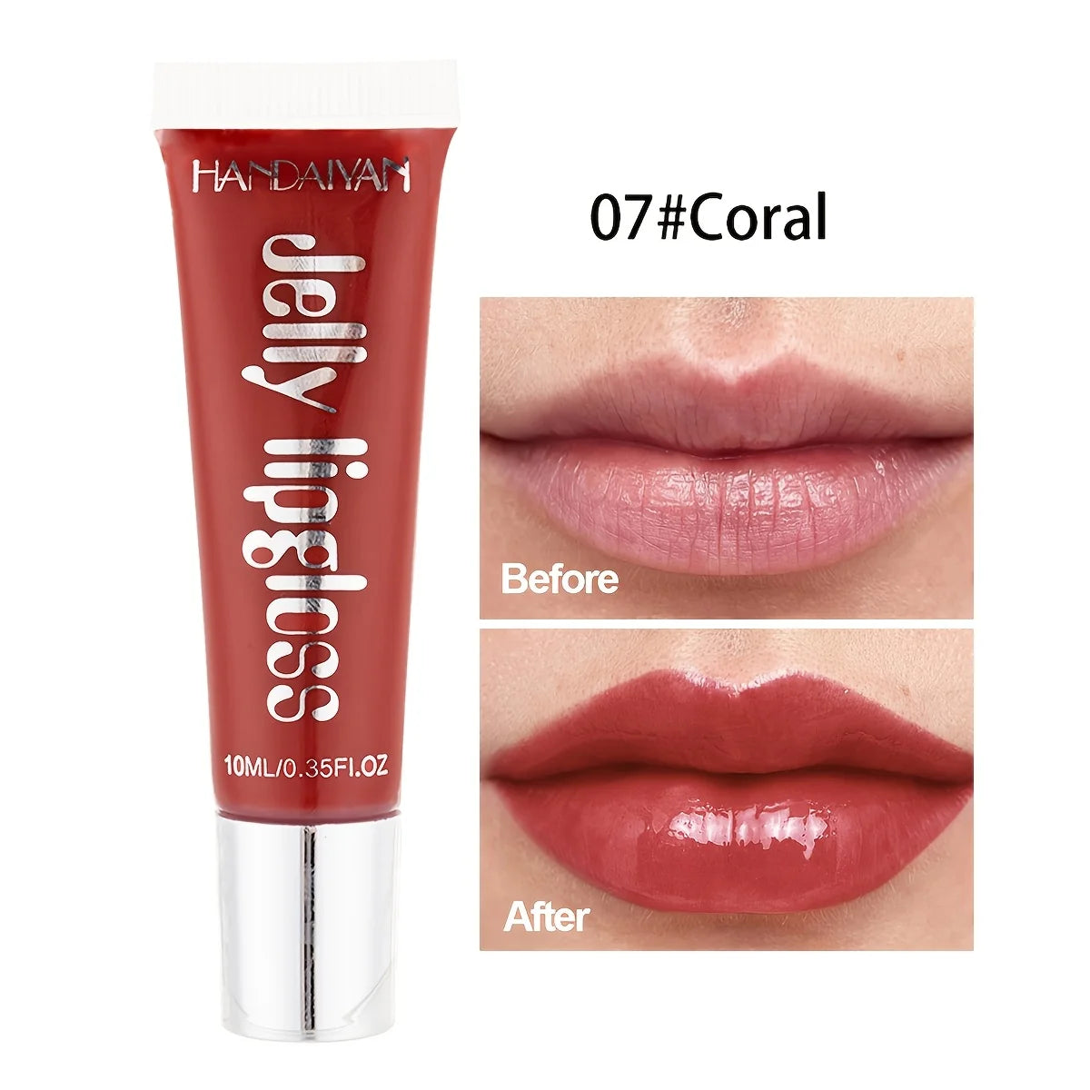 "Candy Glass" Jelly Lip Gloss | Mirror Shine + Fruit-Infused Nectar | Non-Sticky Doodle-Proof Oil | Plumping & Hydrating