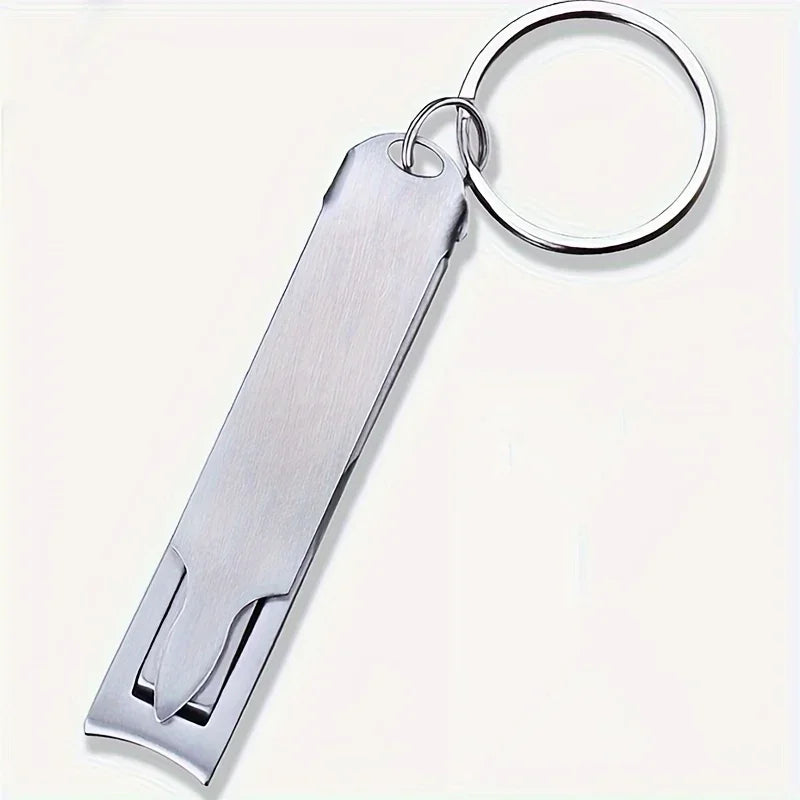 Ultra Thin Nail Clippers Collapsible Portable Travel Fingernail Keychain Scissors Cutter Stainless Steel Manicure Tools Kits