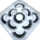 AMSDCN 5 Pairs 3d Mink Dramatic Volume Lashes Bulk Faux Thick Long Wispy Natural Mink Lashes Pack Short Wholesales Natural False