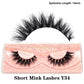 Half Eye Lashes Natural 3D Mink Short False Eyelashes Fluffy Wispy Cross Strip Fake Lashes Soft Half Eyelashes Extension Makeup