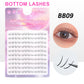 REDSIREN 10Rows Under Eyelash Large Capacity Cluster Lashes Korean Makeup Natural Look Bottom Lashes