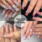 40PCS Pink Nail Charms 3D Heart Charms Valentine's Day Silver Starlight Nail Decorations Shiny Nail Gems Rhinestone Multi Style