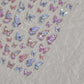 Shiny Jelly Butterfly Charming Golden Gradient Bowknot 5D Self Adhesive Nail Art Sticker Flower Petal Rhinestone Manicure Decals
