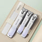 4/10PCS New Nail Clippers set 4 with Rotating Leather Bag Professional Trimmer Pedicure Care Tools Manicure Set Home Care Gift