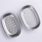 Light Luxury Stainless Steel Perforated Soap Box, Simple Bathroom Draining Rack, Soap Storage Rack