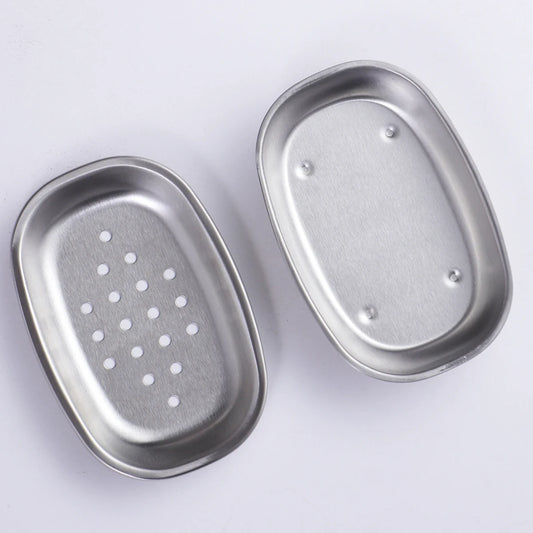 Light Luxury Stainless Steel Perforated Soap Box, Simple Bathroom Draining Rack, Soap Storage Rack