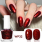 LILYCUTE 7ml Dark Red Nail Polish Water-based Colorful Glitter Sequins Air Dry No Need Cure Nail Art Supplies Gorgeous Color