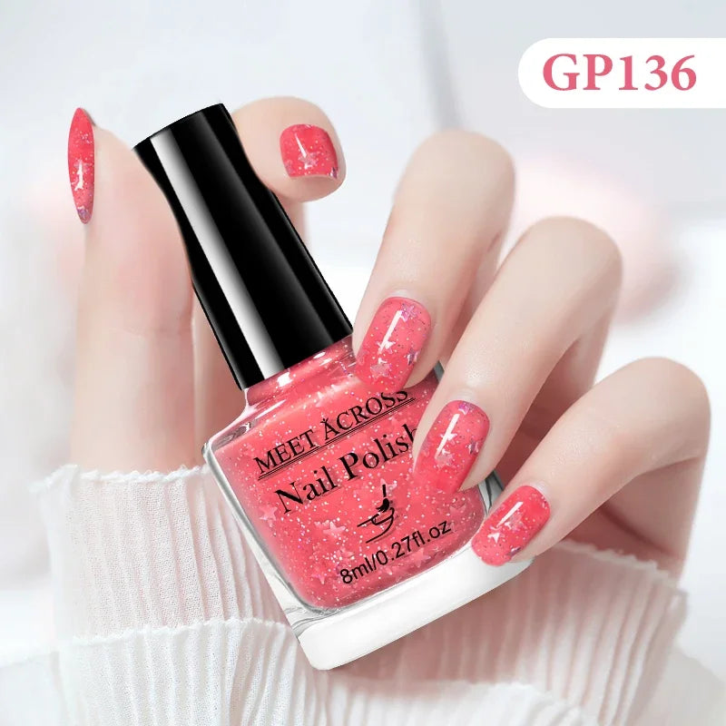 8ml Water-Based Nail Polish 48 Colors Long Lasting Quick Drying No Need of Lamp to Cure Nail Supplies Vernis for Nails Manicure