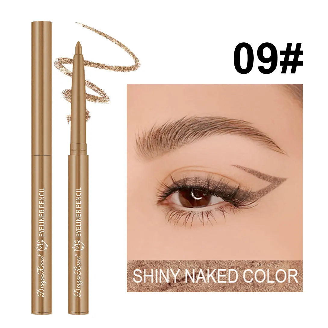 12 Color Matte Glitter Gel Eyeliner Pencil Waterproof Smudge-Proof Smooth Matte White Eyeliner Pen Long-Lasting Eye Liner Makeup