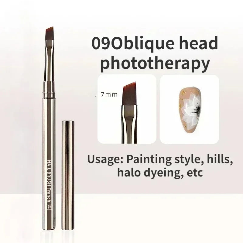 Nails Art Liner Brushes Elongated Lines Striping Drawing Painting  6/9/12/15/18/25mm Nail Design Pen Professional Manicure Tool