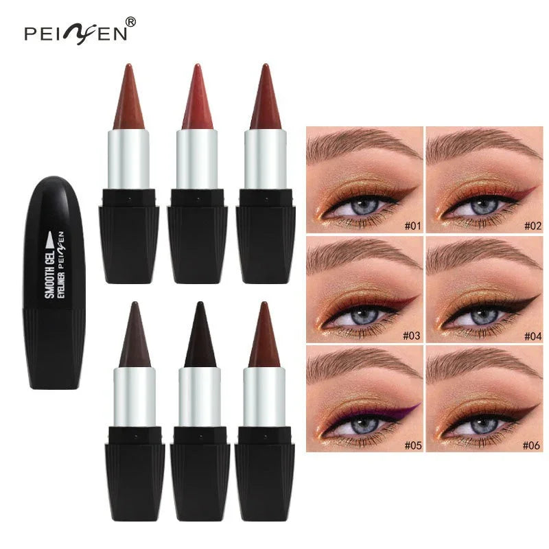 Coffee Brown Velvet Eyeliner Stick Matte Waterproof Long Lasting Eyeshadow Eyeliner Gel Pen Smooth Quick Drying Eyeliner Cream