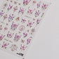Shiny Jelly Butterfly Charming Golden Gradient Bowknot 5D Self Adhesive Nail Art Sticker Flower Petal Rhinestone Manicure Decals