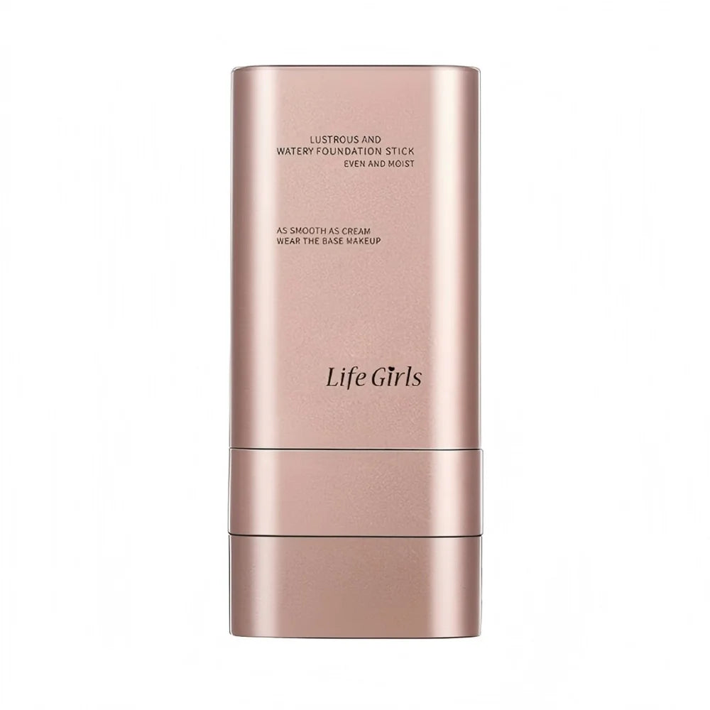 Life Girls Watery Double-Headed Foundation Stick with Brush, Natural Long-Lasting Flawless Makeup For Facial Concealer Cosmetics