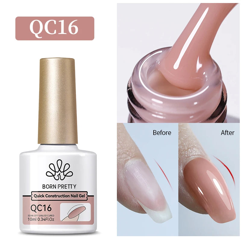 BORN PRETTY 10ml Sparkling Glitter Reflective Gel Nail Polish Sparkly Holo Shiny Pink Silver Black Gel Nail Art Salon Varnish