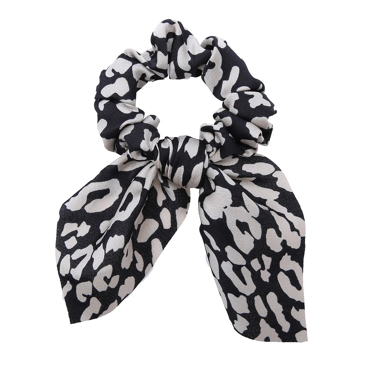 Fashion Floral Leopard Print Scrunchie Bowknot Hair Rope Women Girls Ponytail Holder Hair Ties Elastic Bands Hair Accessories