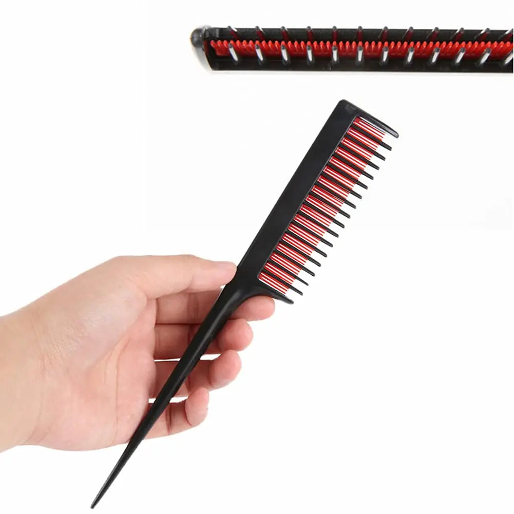 2pcs Hair Styling Comb Set Triple Teasing Rat Tail Combs Detangling Comb Professional Barber Haircut Brush Hairdress Supplies