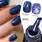 7ml MEET ACROSS Champagne Rainbow Reflective Glitter Gel Nail Polish Laser Sparkling Hybird Soak Off Nail Art UV LED Varnishes