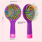 Rainbow Air Volume Paddle Hair Comb Brush with Makeup Mirror Detangler Hair Curl Straight Massage Comb Brush Hair Styling Tools
