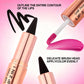 2IN1 Tapered Tip Lip Liner & Lipstick Gradient & Velvet Matte Finish Pearly Waterproof Non Stick Cup Liquid Lip Color Makeup Set