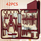 42pcs Professional Manicure & Pedicure Set | Stainless Steel Nail Clippers, Cuticle Nippers, Portable Travel Case, Beauty Tools