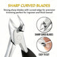Professional Stainless Steel Toenail Clippers for Thick & Hard Nails Ergonomic Curved Blade Pedicure Scissors with Non-Slip Grip