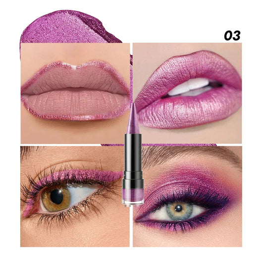 YOUNG VISION 6 Color Matte Pearl Shimmer Dual-Effect Lipstick Waterproof, Non-Transfer Lipstick Cosmetics