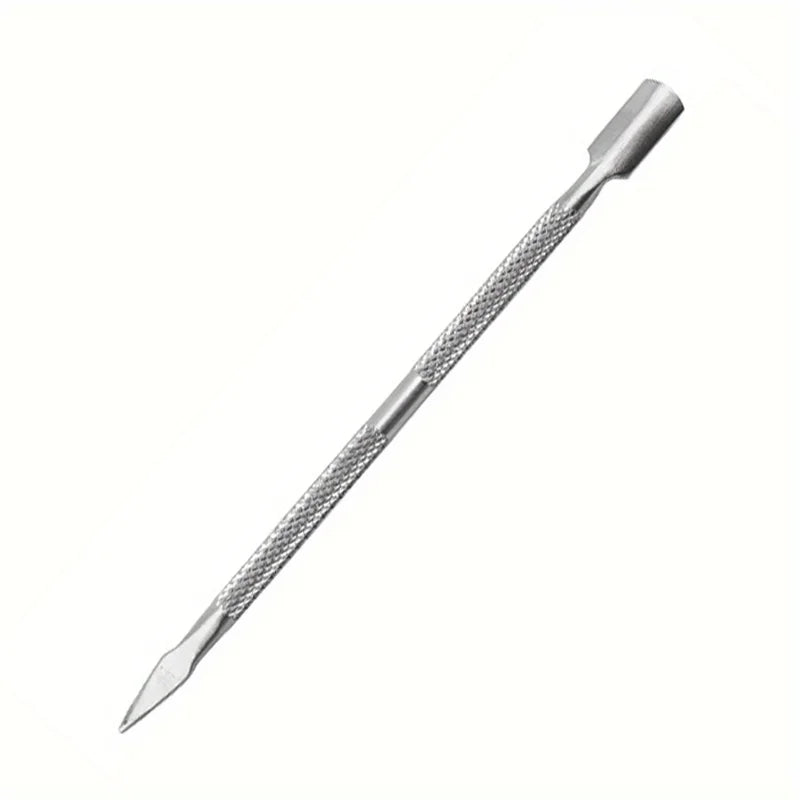 Multicolor Double-ended Stainless Steel Cuticle Pusher Dead Skin Push Remover For Pedicure Manicure Nail Art Cleaner Care Tools