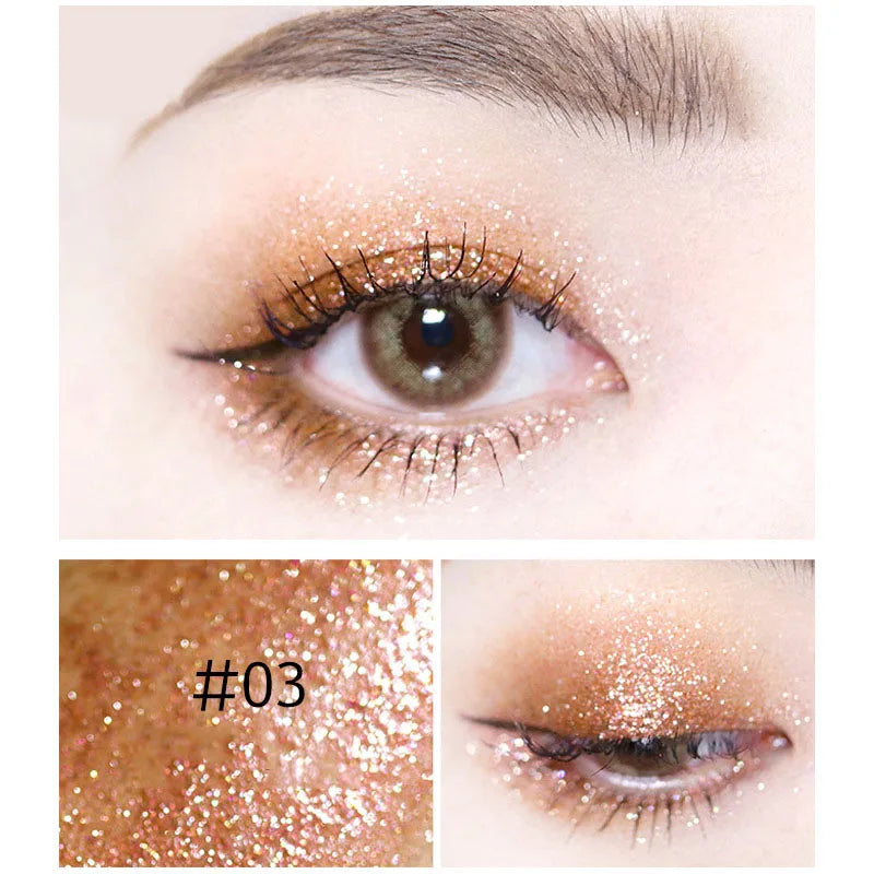 1Pcs Professional Shiny Liquid Eye shadow Eyeliner Cosmetics for Women Pigment Silver Rose Gold Color Glitter Cheap Makeup