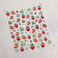 Lovely Red Fruit Strawberry Cherry Bowknot Love Heart Star Silk Ribbon 5D Nail Art Stickers Chic Self Adhesive Manicure Decal