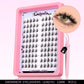 GROINNEYA Natural Cluster Lashes C Curl Manga Lashes Soft Cross Wispy Individual Cluster Anime Eyelashes Extension Eye Makeup