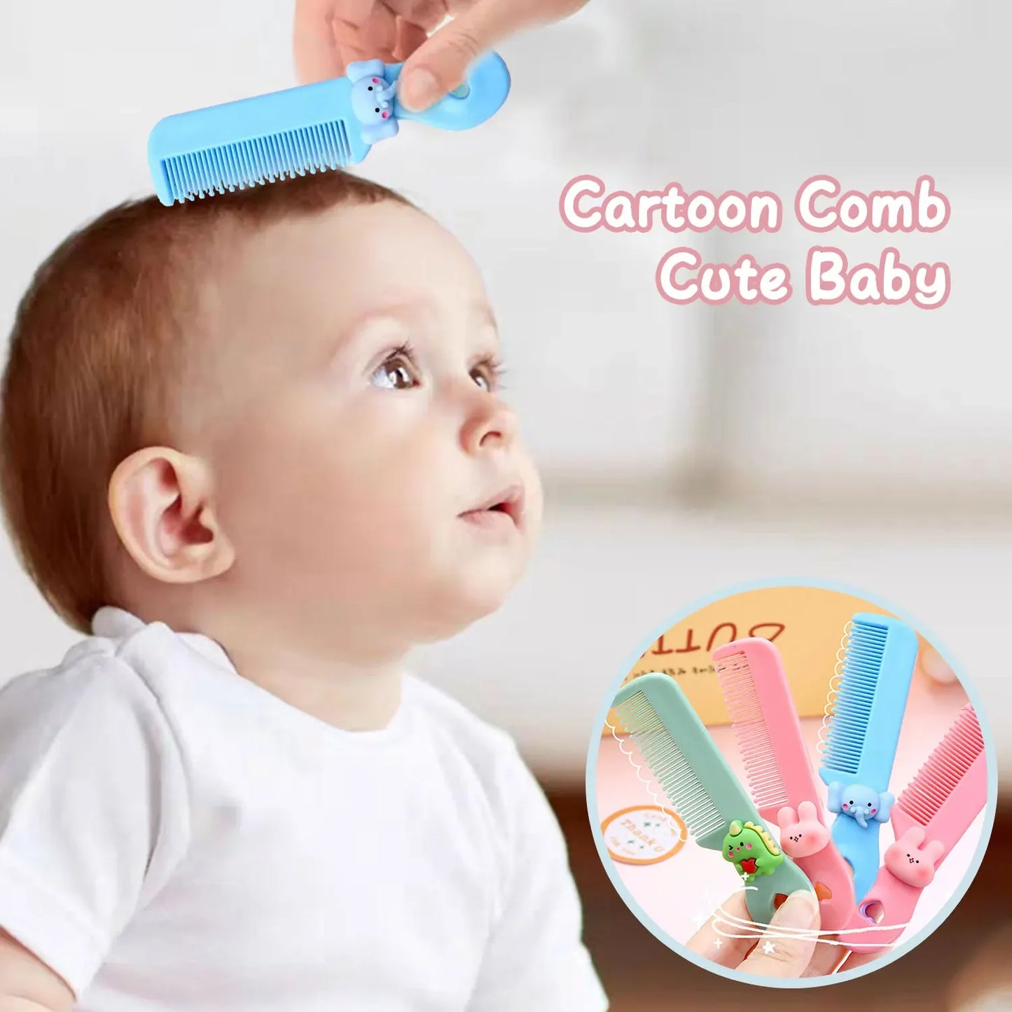1PCS cute children's comb special portable small comb for newborns, safe and scratch-resistant cute baby comb