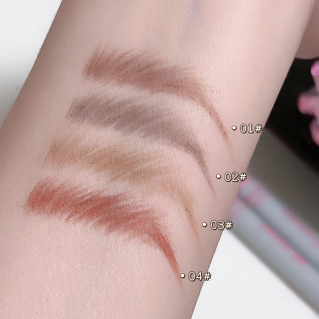 2 in 1 Eyebrow Pencil Professional Cosmetics Makeup 4 Colors Waterproof Eyebrow Tattoo Brush Long Lasting Eyebrow Pen