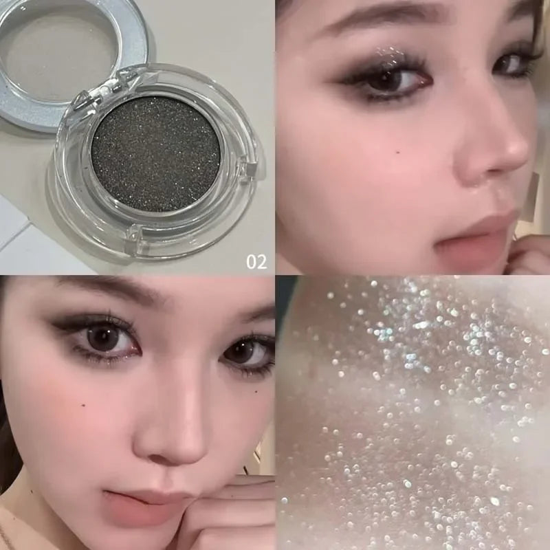 Pearlescent Eyeshadow Gel Glitter White Gold Black Wet Eyes Shadow Highlighter Monochrome Metallic Pearl Eye Pigments Cosmetics