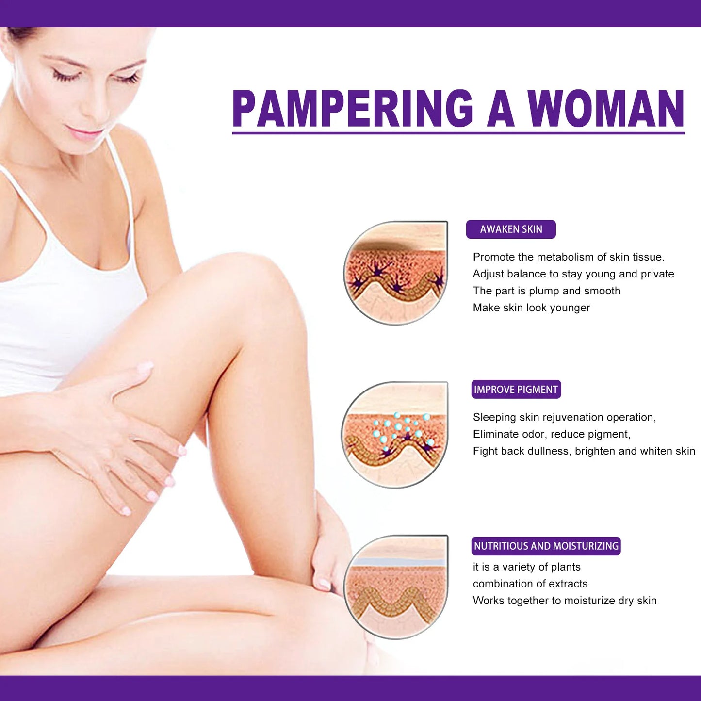 Body Whitening Cream Brightening Intimate Area Underarm Butt Inner Thigh Bleaching Remove Melanin Private Parts Whitening Cream