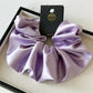 Satin Silk Like Hair Scrunchies Black Big Hair Ties For Girl Scrunchie Solid Color Hair Accessories Scrunch Headbands For Women