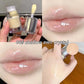 Shining Crystal Clear Lip Gloss Moisturizing Mirror Lip Glaze Long-Lasting Non-stick Cup Transparent Purple Water Light Lip Oil