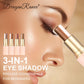 3-color Pearly Eyeshadow Stick Waterproof Metallic Glitter Eye Shadow High Pigmented Shimmer Eyeshadow Highlighter Makeup Stick